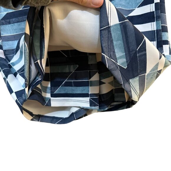 Abercrombie & Fitch Mini‎ Skort Blue Geometric Soft Shorts Festival Size XS - Picture 4 of 6